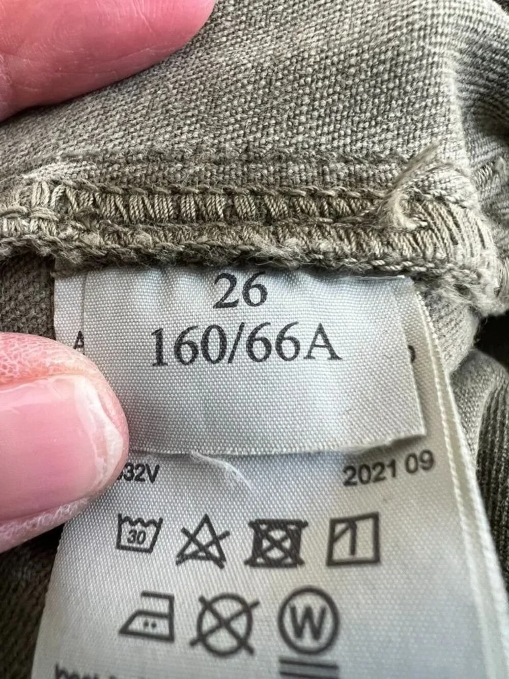 All Saints Womens Jeans Olive Green Military Distressed Indie Grunge Raw Hem - Picture 11 of 16